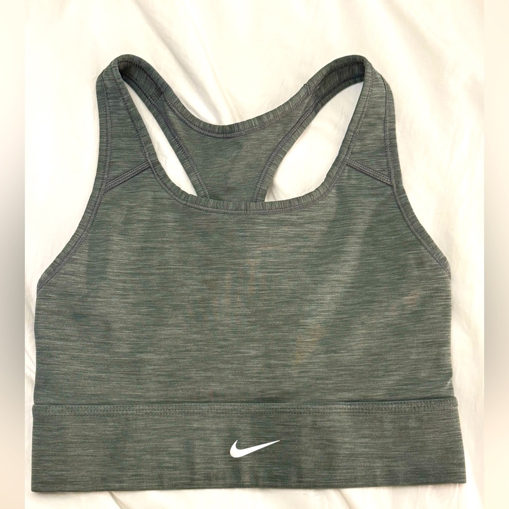 EUC Nike Green Heathered Racerback Sports Bra